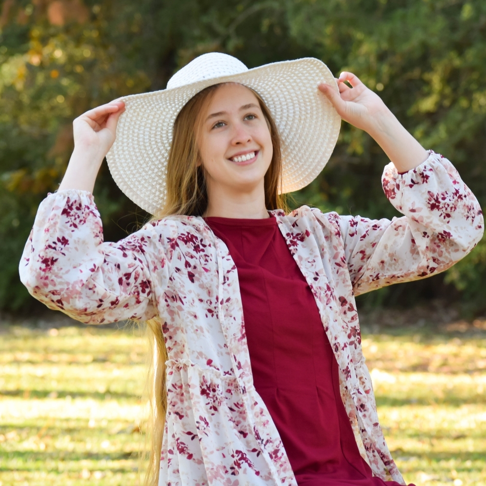 Rebellion burgundy/white floral pullover dress